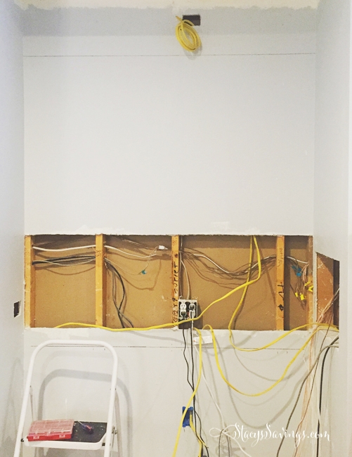 diy built in bar electrical