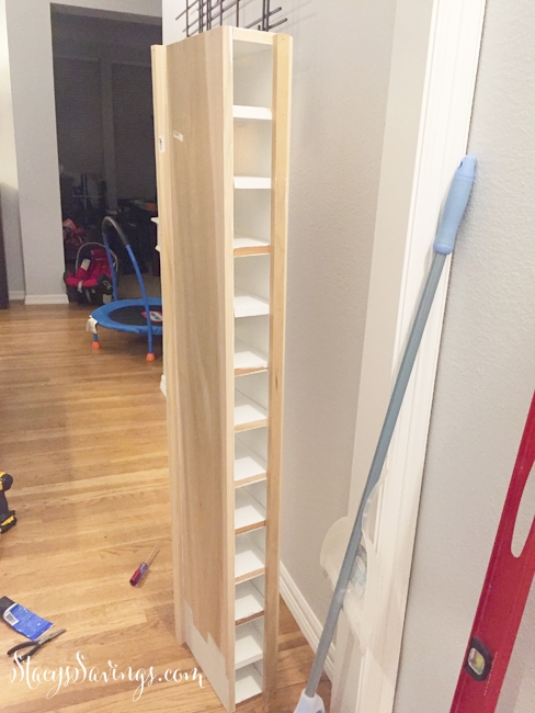 diy built in bar wine rack