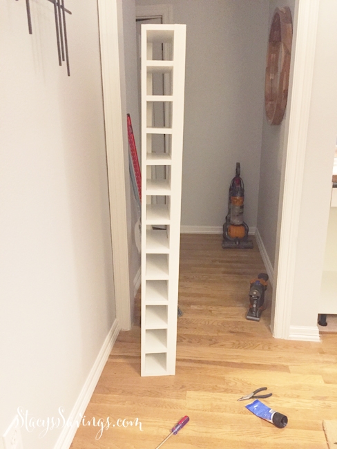 DIY Built in Bar wine storage