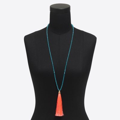 j crew factory thread tassle pendant necklace