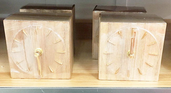 Wood Grain Table Clocks from Hearth & Hand by Magnolia January 2018 Finds at Target