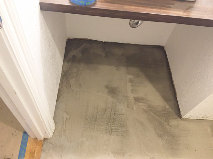 Raising the slab to allow for a seamless floor transition