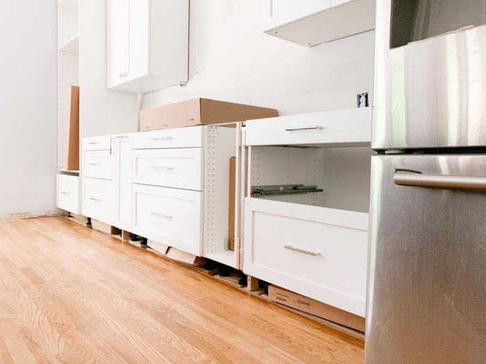 We're 9 weeks into our DIY kitchen remodel! See all of our kitchen remodel progress up to this point on the blog!