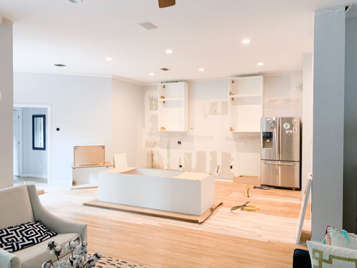 We're 9 weeks into our DIY kitchen remodel! See all of our kitchen remodel progress up to this point on the blog!