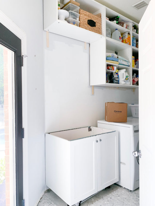 We're 9 weeks into our DIY kitchen & laundry room remodel! See all of our kitchen remodel progress up to this point on the blog!