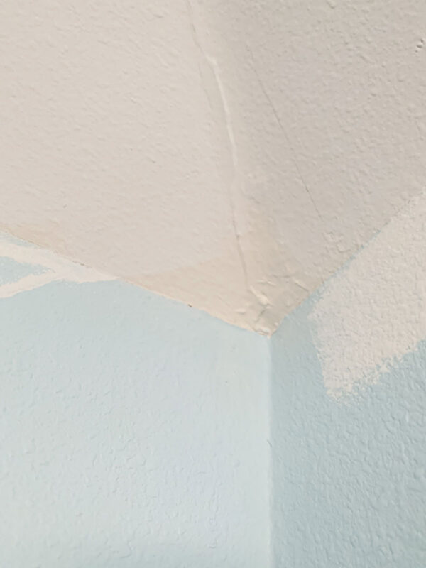 One Room Challenge Week 2 - Painting the ceiling made a huge difference! Just check out how yellow it was!