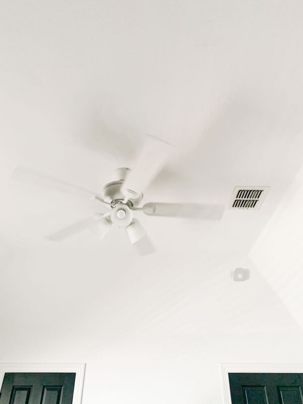 One Room Challenge Week 2 - We updated our much needed ceiling fan! Find out about this budget friendly fan on the blog!