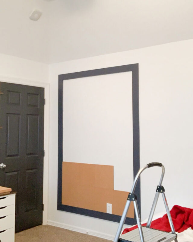 One Room Challenge - Week Five! We built a giant framed pegboard on a budget!