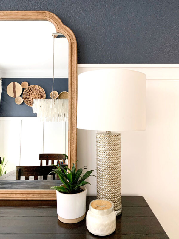 Our Dining Room Decor. See how we styled the sideboard in our dining room remodel.