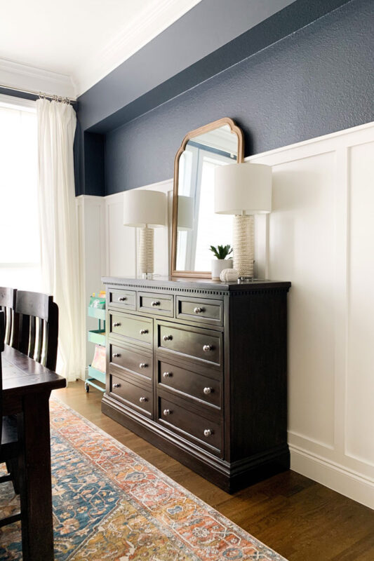 Target Mirror in Dining Room