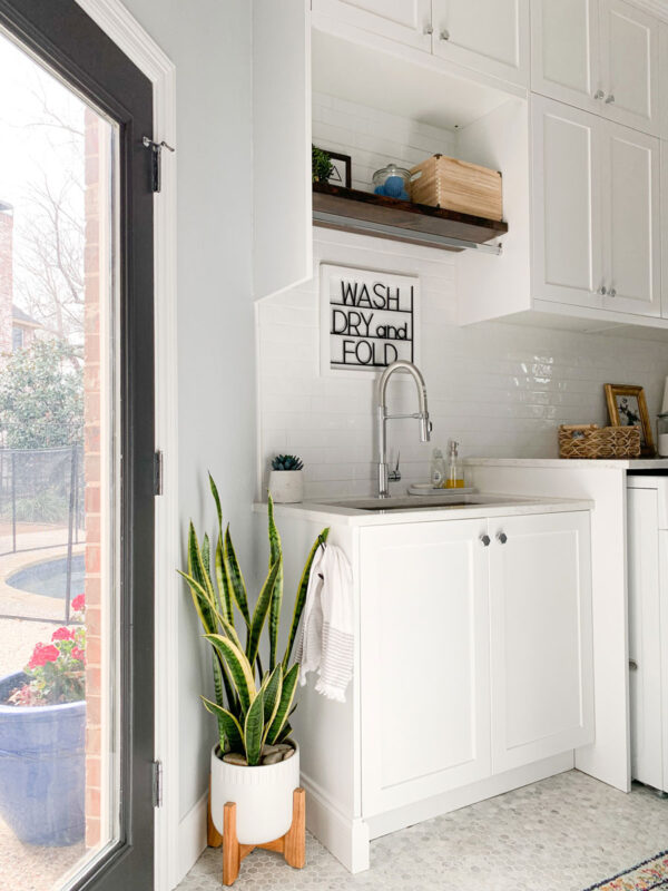 Laundry Room Sink Area Decor and Organization