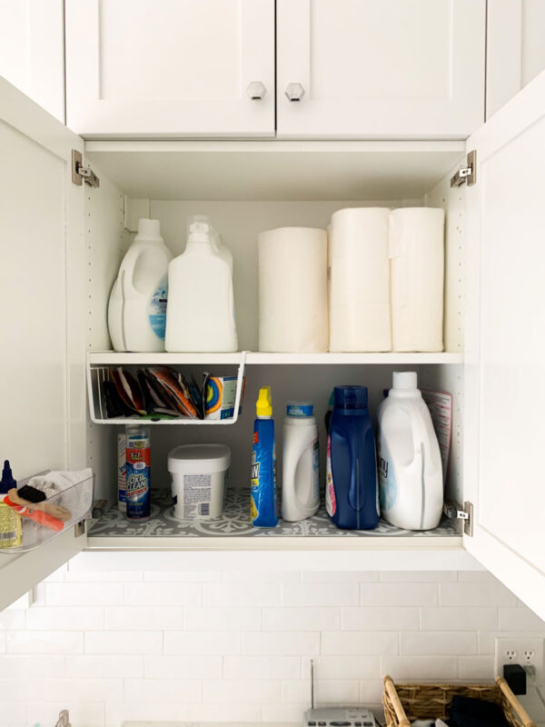 Laundry Supply Organization in our Laundry Room