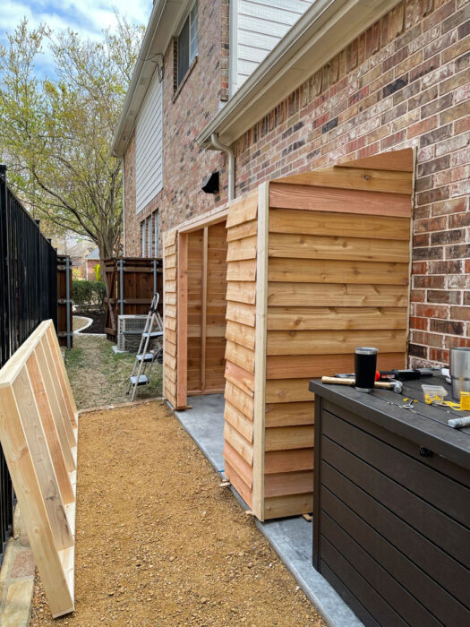 See our DIY Cedar Garden Shed take shape!