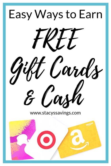 See all of the easy ways I earn free gift cards and cash every month online!