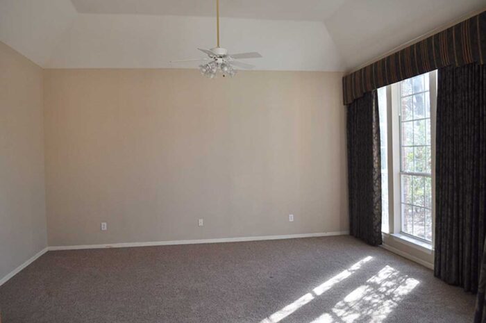 Our master bedroom on move in day.