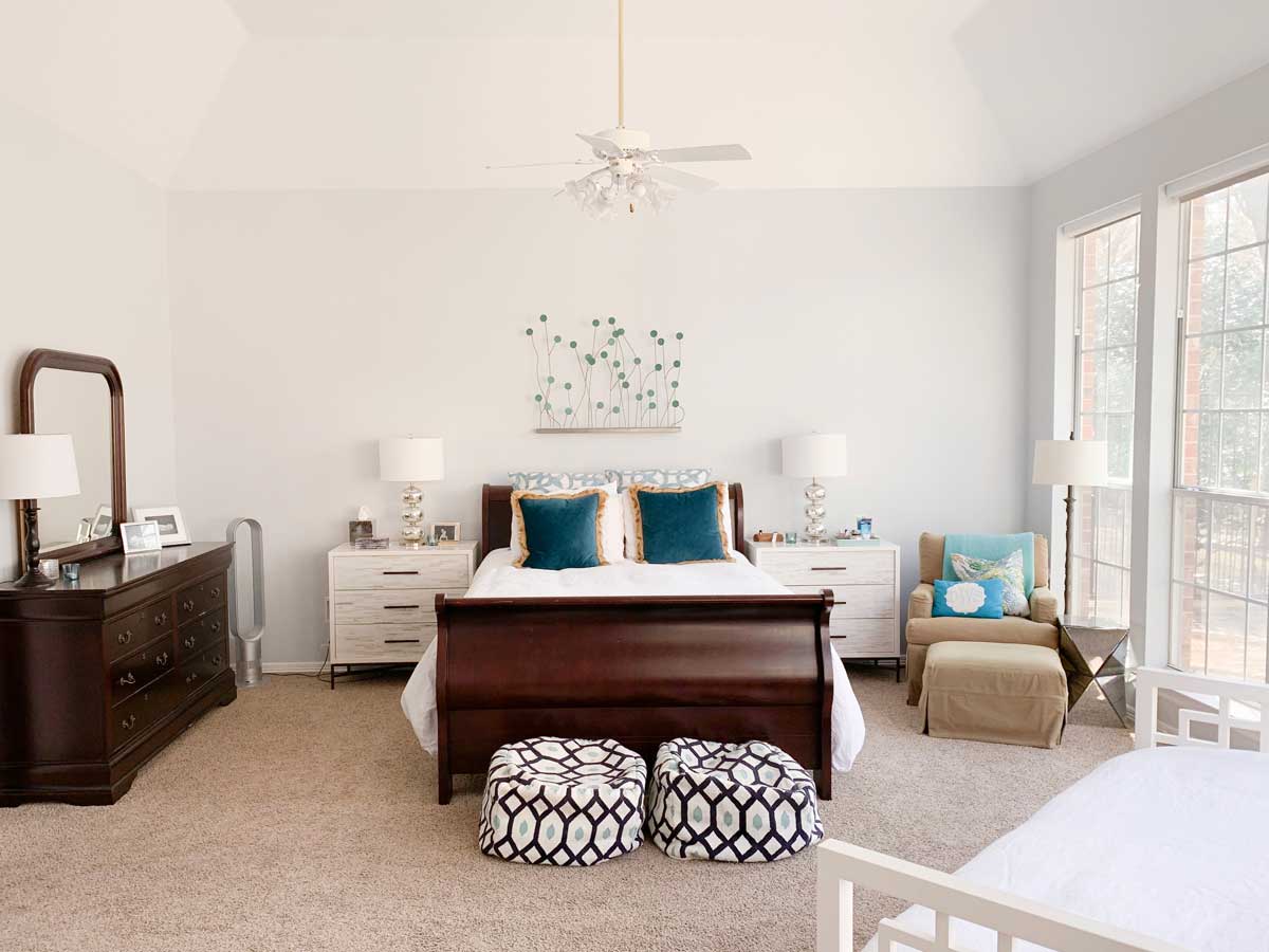 We're getting ready for a mini Master Bedroom Makeover! See our plans, the befores, Phase 1, during and after photos on the blog