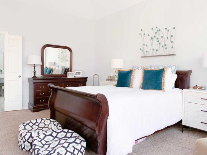 See our plans for our mini master bedroom makeover on the blog!