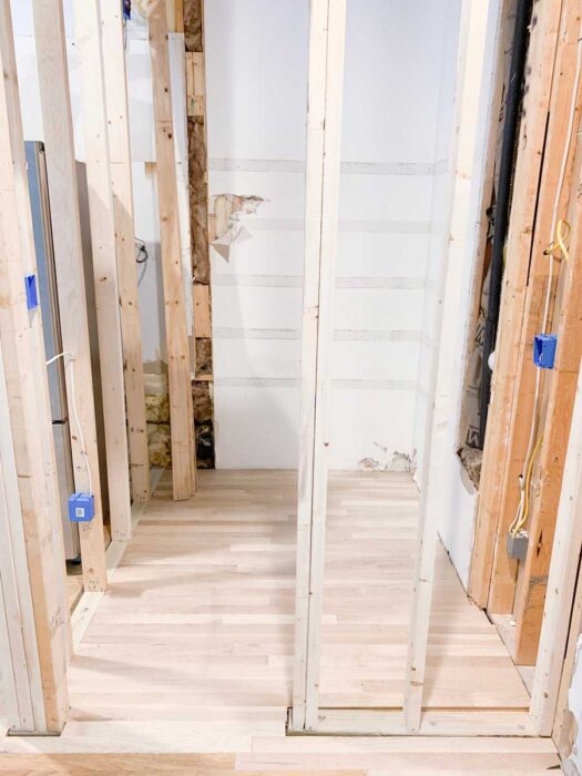 framing our new farmhouse pantry