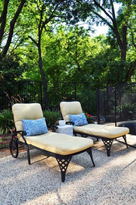 I've joined several other fabulous bloggers to bring your our Summer Spaces Blog Hop! We love the lounge area for reading books by the pool.