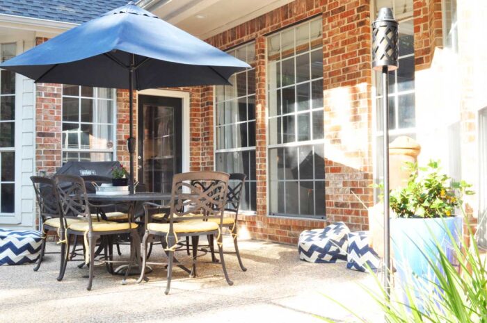 I've joined several other fabulous bloggers to bring your our Summer Spaces Blog Hop! Our outdoor dining area gets a ton of use every Summer.