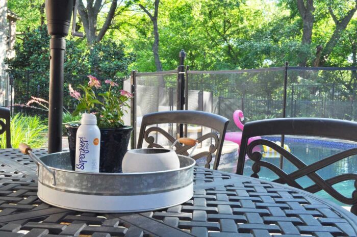 I've joined several other fabulous bloggers to bring your our Summer Spaces Blog Hop! A dining Talbe Tray is a great way to corral all of the things that tend to get loose on the table. See what we keep on our dining table tray on the blog!