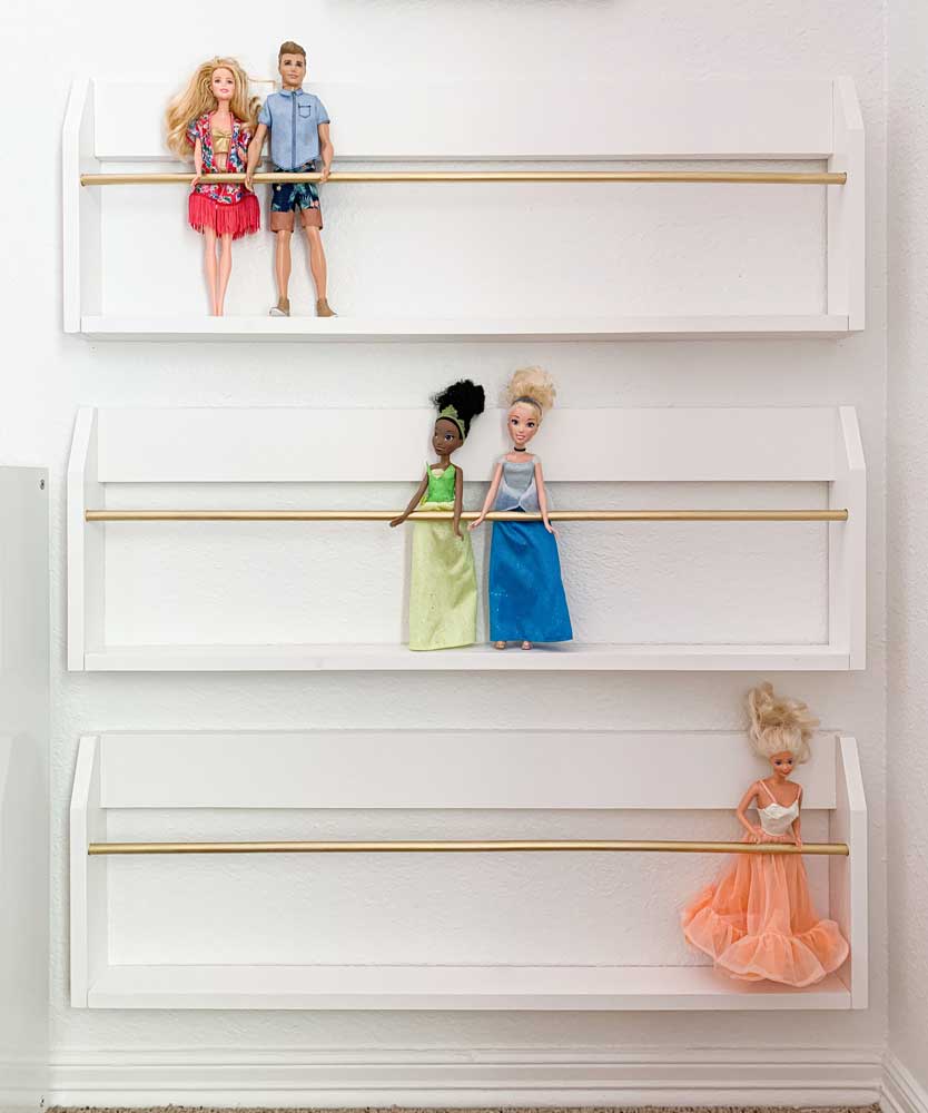 Barbie Organization - DIY Anthropologie-Inspired Wall Racks for Less!